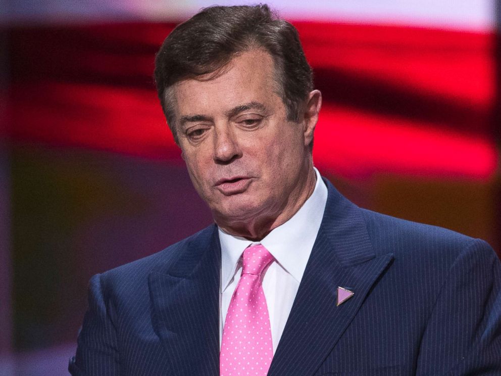 PHOTO: Then-campaign manager Paul Manafort for Republican presidential candidate Donald Trump stands on stage during a walk through at the Republican National Convention in Cleveland, July 21, 2016. 