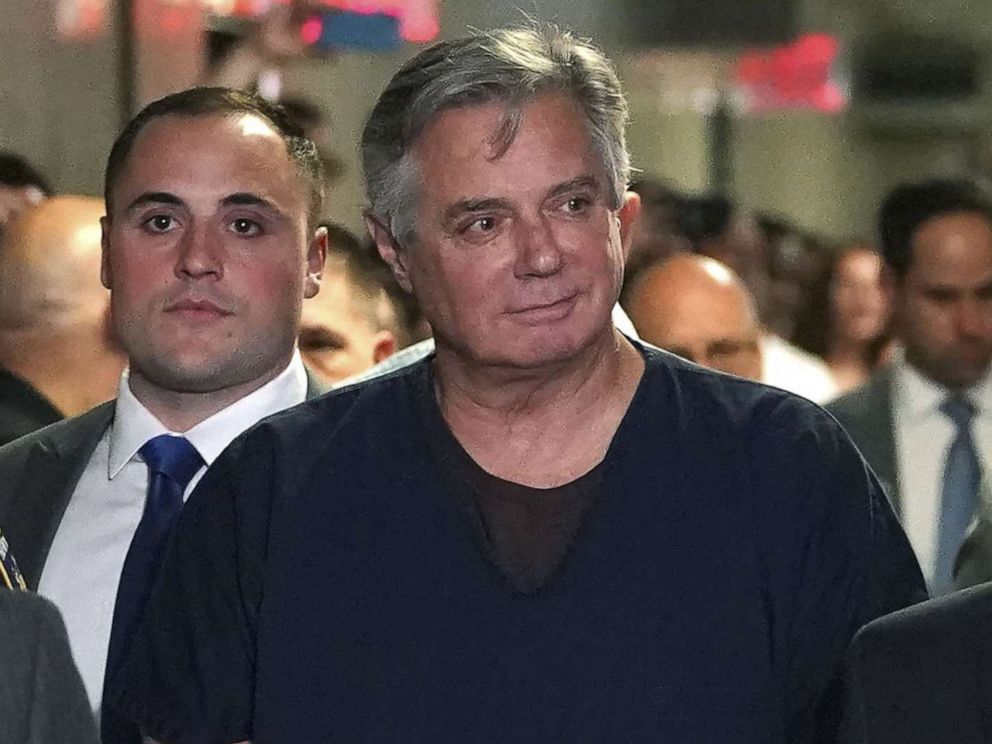 PHOTO: Paul Manafort, President Trump's former campaign manager, arrives at Manhattan Supreme Court June 27, 2019 for his arraignment on mortgage fraud charges.