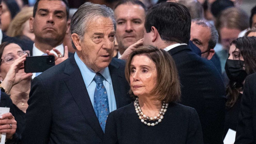 PHOTO: Speaker of the House Nancy Pelosi attends Mass with her husband Paul Pelosi at St. Peter's Basilica in Rome June 29, 2022.