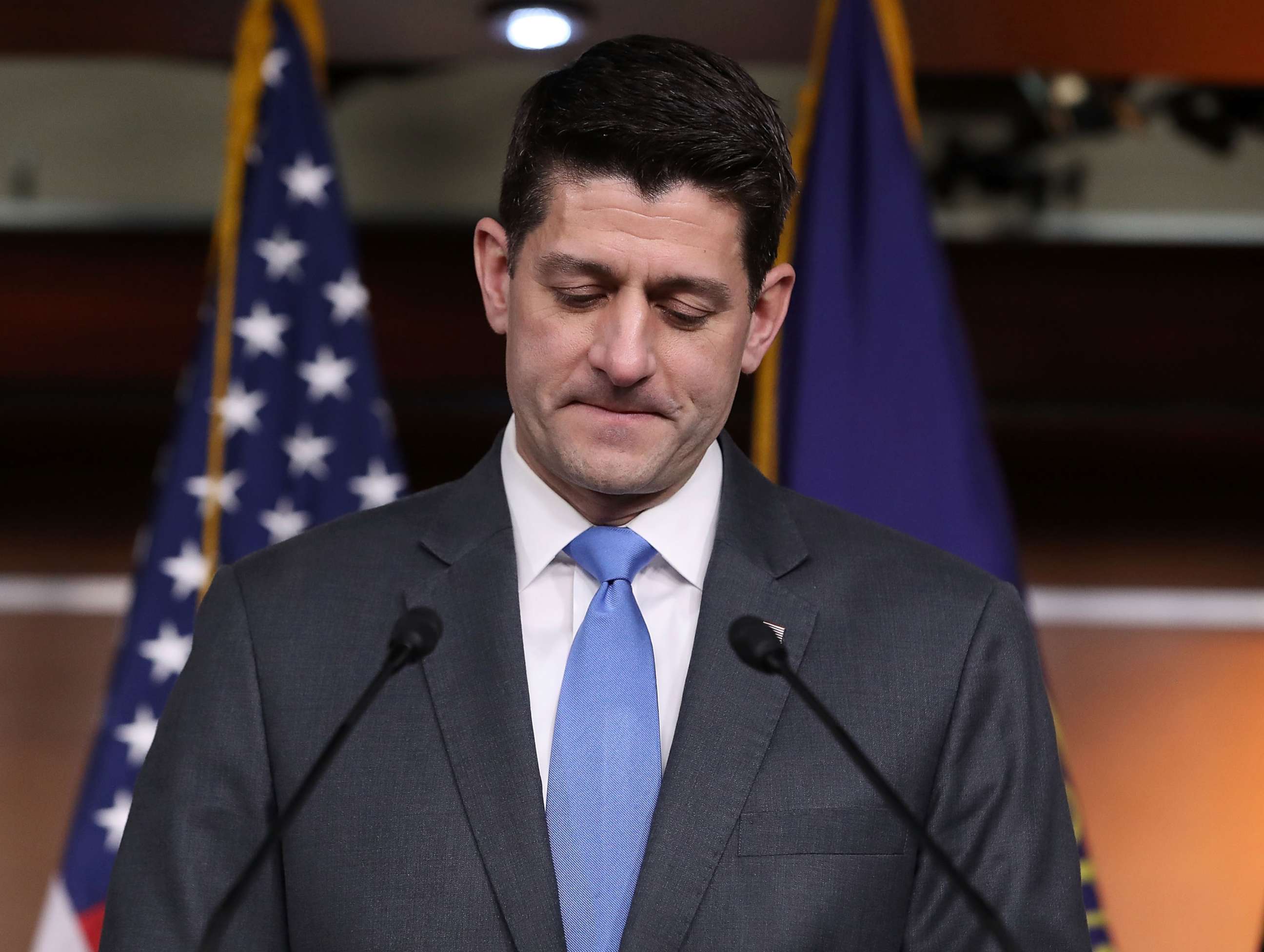 PHOTO: Speaker of the House Paul Ryan announces his retirement during a press conference on Capitol Hill in Washington, D.C., April 11, 2018.