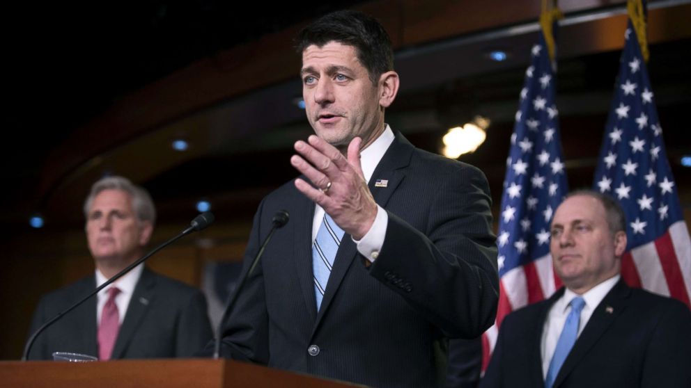 Speaker of the House Paul Ryan responds to a question from the news media during a press conference on the 'Tax Cuts and Jobs Act' on Capitol Hill in Washington, Nov. 7, 2017.