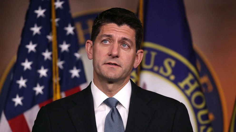 PHOTO: In this Sept. 6, 2018, file photo, House Speaker Paul Ryan speaks to the media during his weekly news conference at the U.S. Capitol, in Washington, D.C.