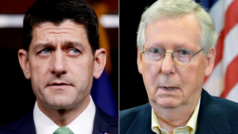 Speaker of the House Paul Ryan (R-WI), speaks during his weekly press conference on Capitol Hill, Nov. 30, 2017.| Senate Majority Leader Mitch McConnell (R-Ky.), answers a question during a news conference, Dec. 2, 2017, in Louisville, Ky. 




