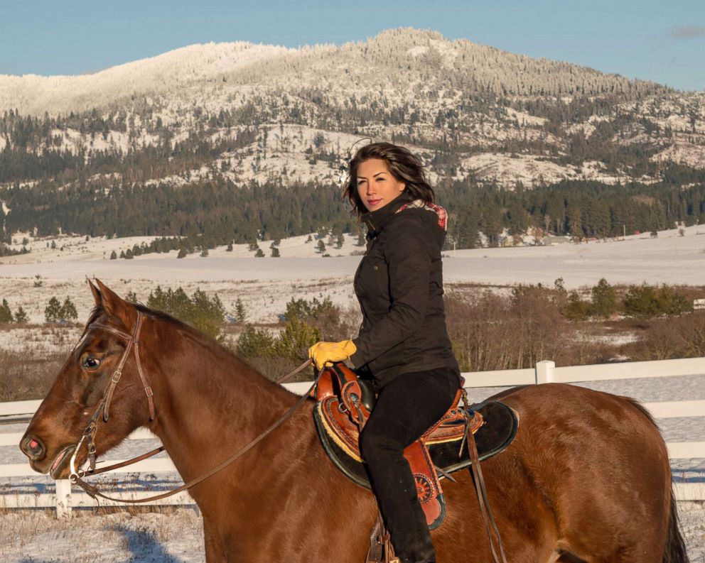 PHOTO: Paulette Jordan enjoys a horseback ride in Idaho.