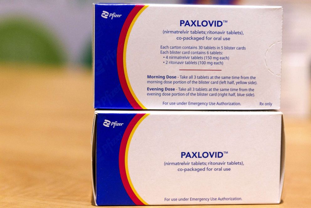PHOTO: Boxes of Pfizer's Paxlovid antiviral medication arranged in a warehouse in Shoham, Israel, Jan. 18, 2022.