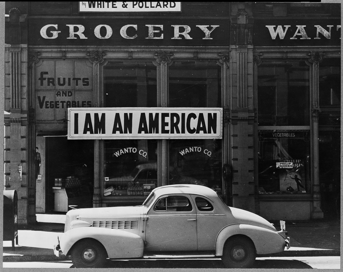 PHOTO: A Japanese-American grocery store owner in Oakland, California, posted this sign on Dec. 8, 1941, a day after Pearl Harbor.