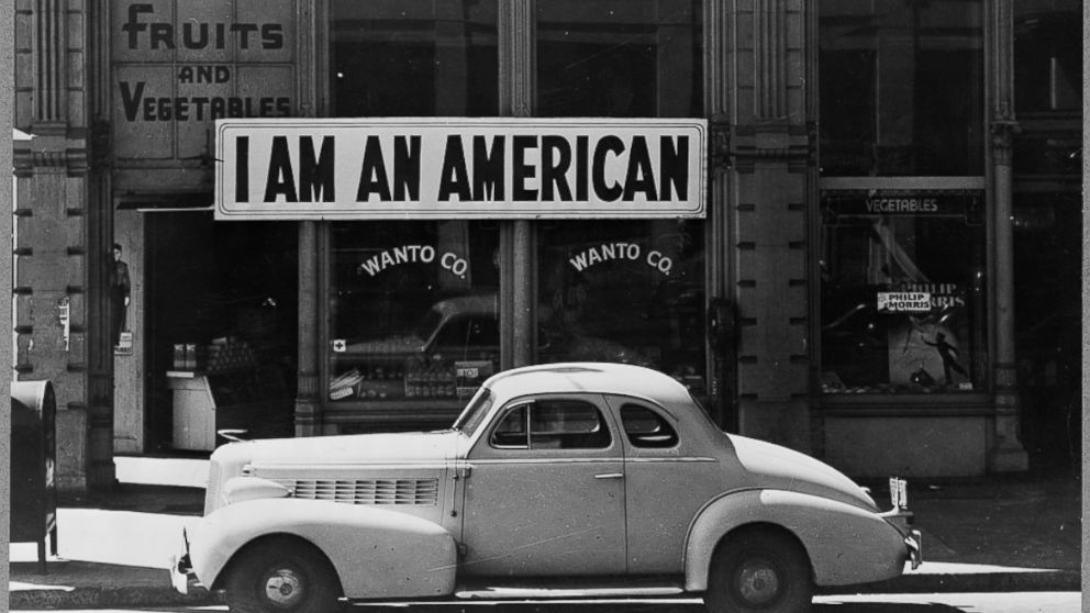 PHOTO: A Japanese-American grocery store owner in Oakland, California, posted this sign on Dec. 8, 1941, a day after Pearl Harbor.