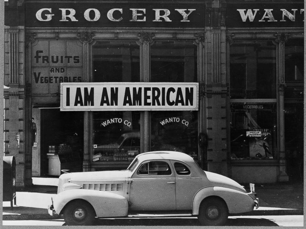 PHOTO: A Japanese-American grocery store owner in Oakland, California, posted this sign on Dec. 8, 1941, a day after Pearl Harbor.