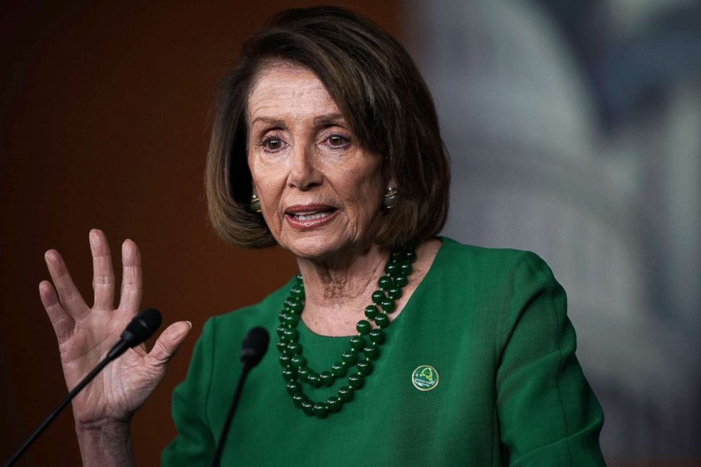 PHOTO: House Minority Leader Rep. Nancy Pelosi (D-CA) speaks during her weekly news conference, Dec. 6, 2018 in Washington, D.C. 