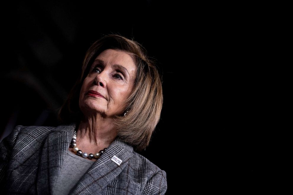 PHOTO: Speaker of the House Nancy Pelosi attends a press conference on Capitol Hill, Dec. 6, 2019.