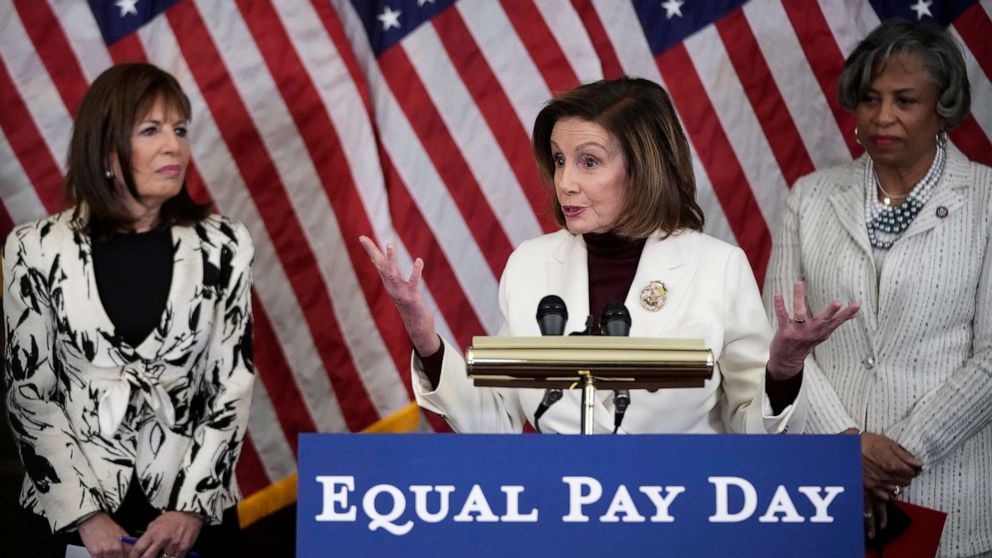 Democrats push to close gender gap on Equal Pay Day