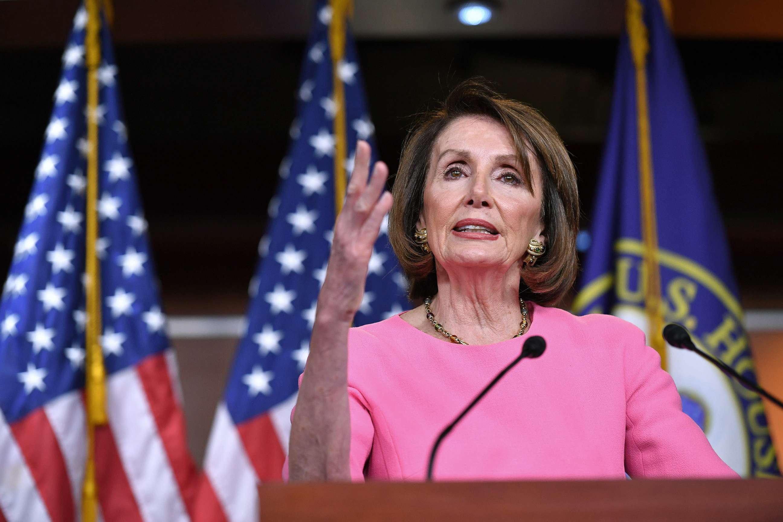 PHOTO: House Speaker Nancy Pelosi gives her weekly press conference at the U.S. Capitol in Washington, D.C., May 23, 2019.