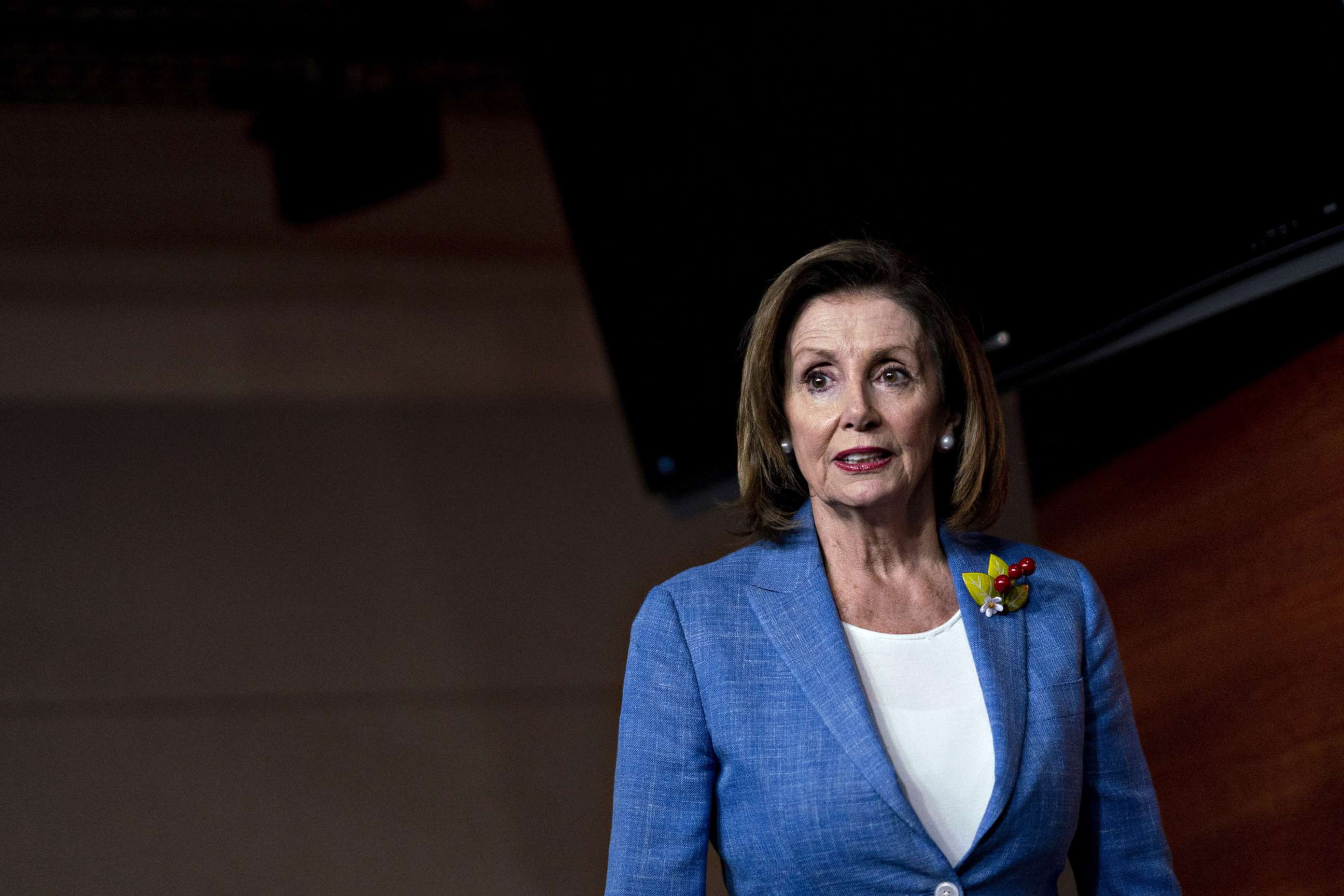 PHOTO: House Speaker Nancy Pelosi arrives for a news conference on Capitol Hill in Washington, D.C., July 26, 2019.