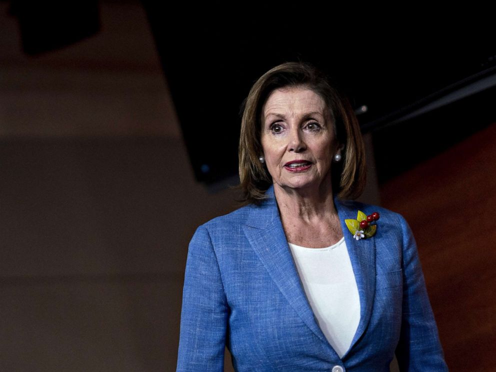 PHOTO: House Speaker Nancy Pelosi arrives for a news conference on Capitol Hill in Washington, D.C., July 26, 2019.