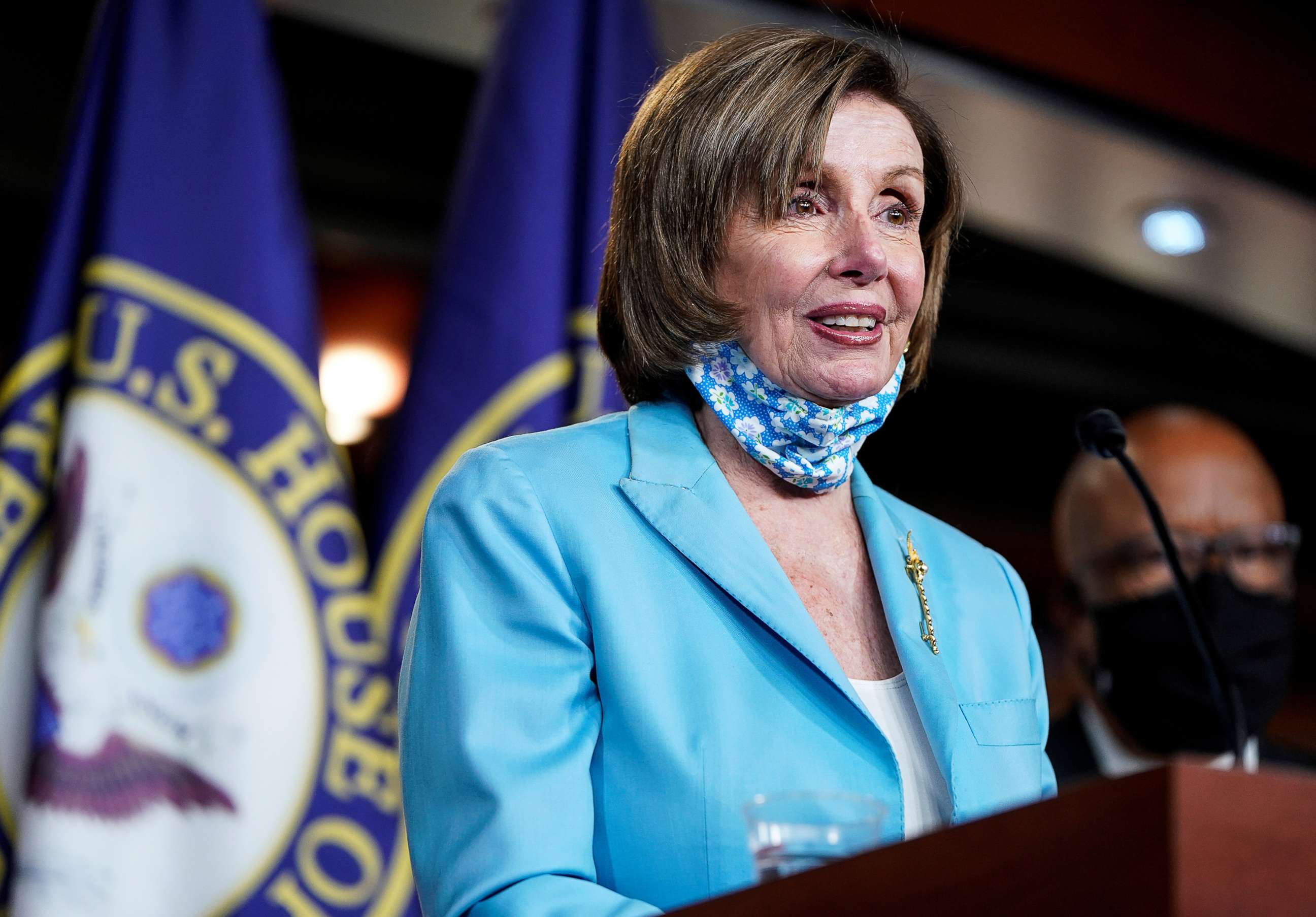 PHOTO: House Speaker Nancy Pelosi speaks about pending legislation which would establish an independent, bipartisan commission to investigate the Jan. 6th U.S. Capitol attack, during a news conference on Capitol Hill in Washington, D.C., May 19, 2021.