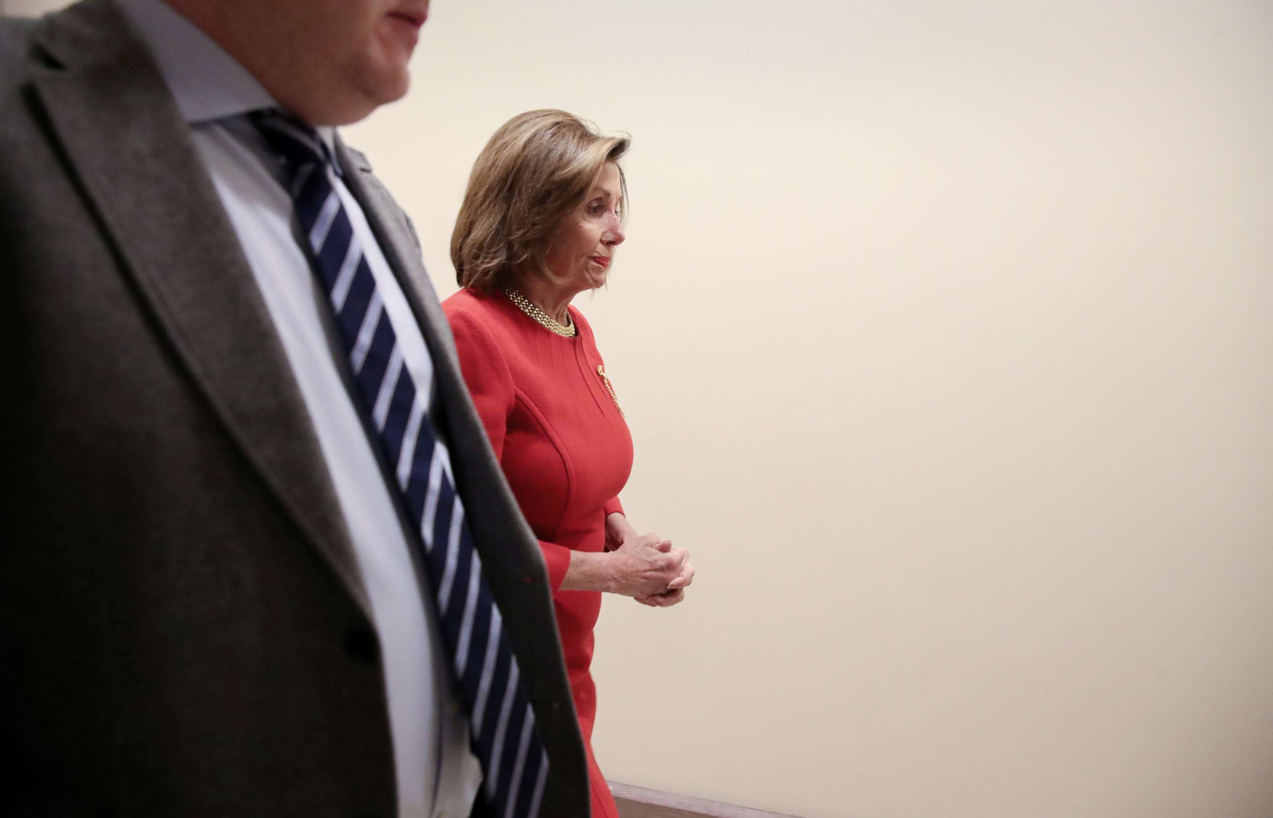 PHOTO: House Speaker Nancy Pelosi arrives for a news conference at the U.S. Capitol in Washington, Dec. 19, 2019.