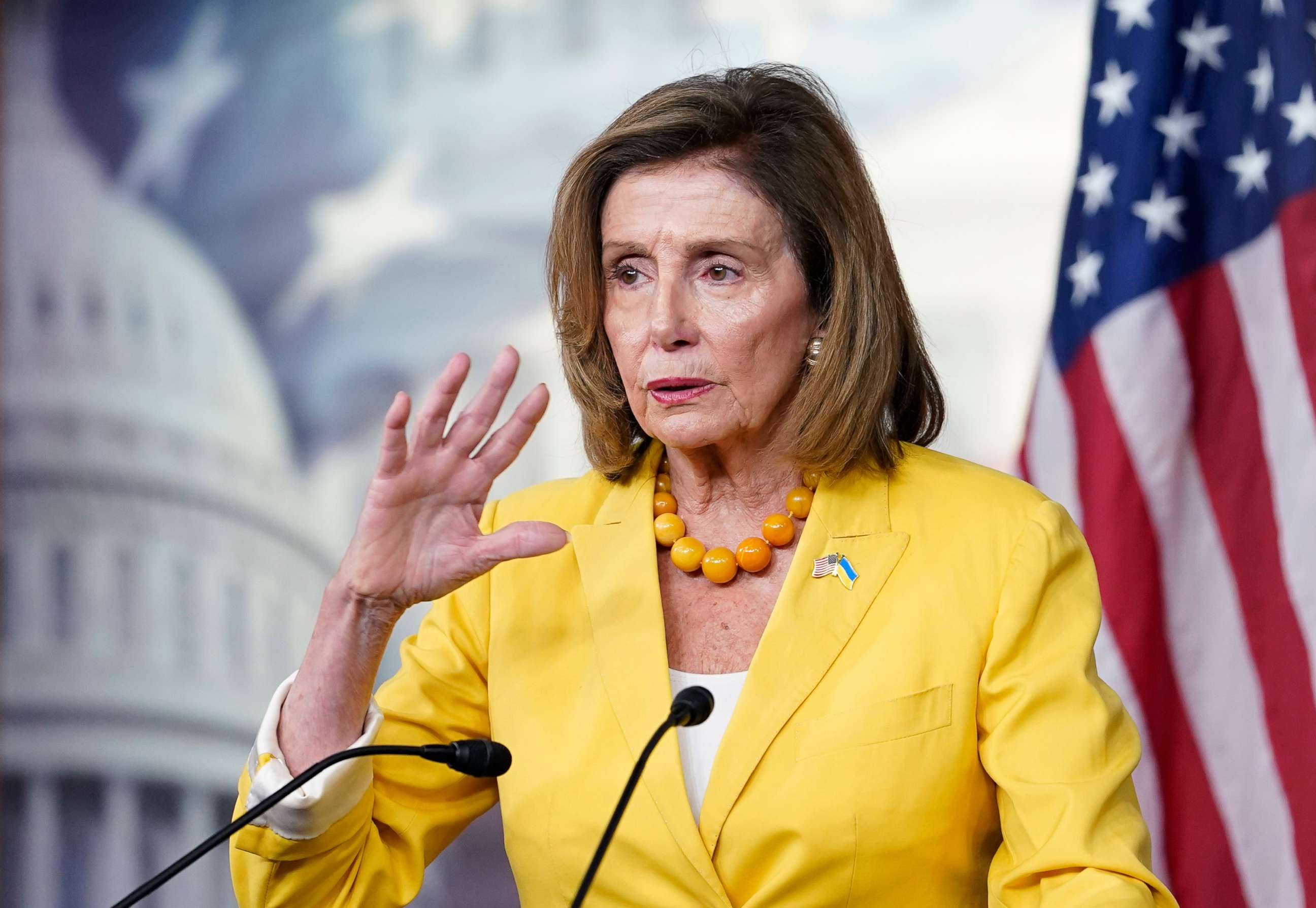 PHOTO: House Speaker Nancy Pelosi speaks at her weekly press conference on Capitol Hill, Aug. 12, 2022, in Washington, D.C.