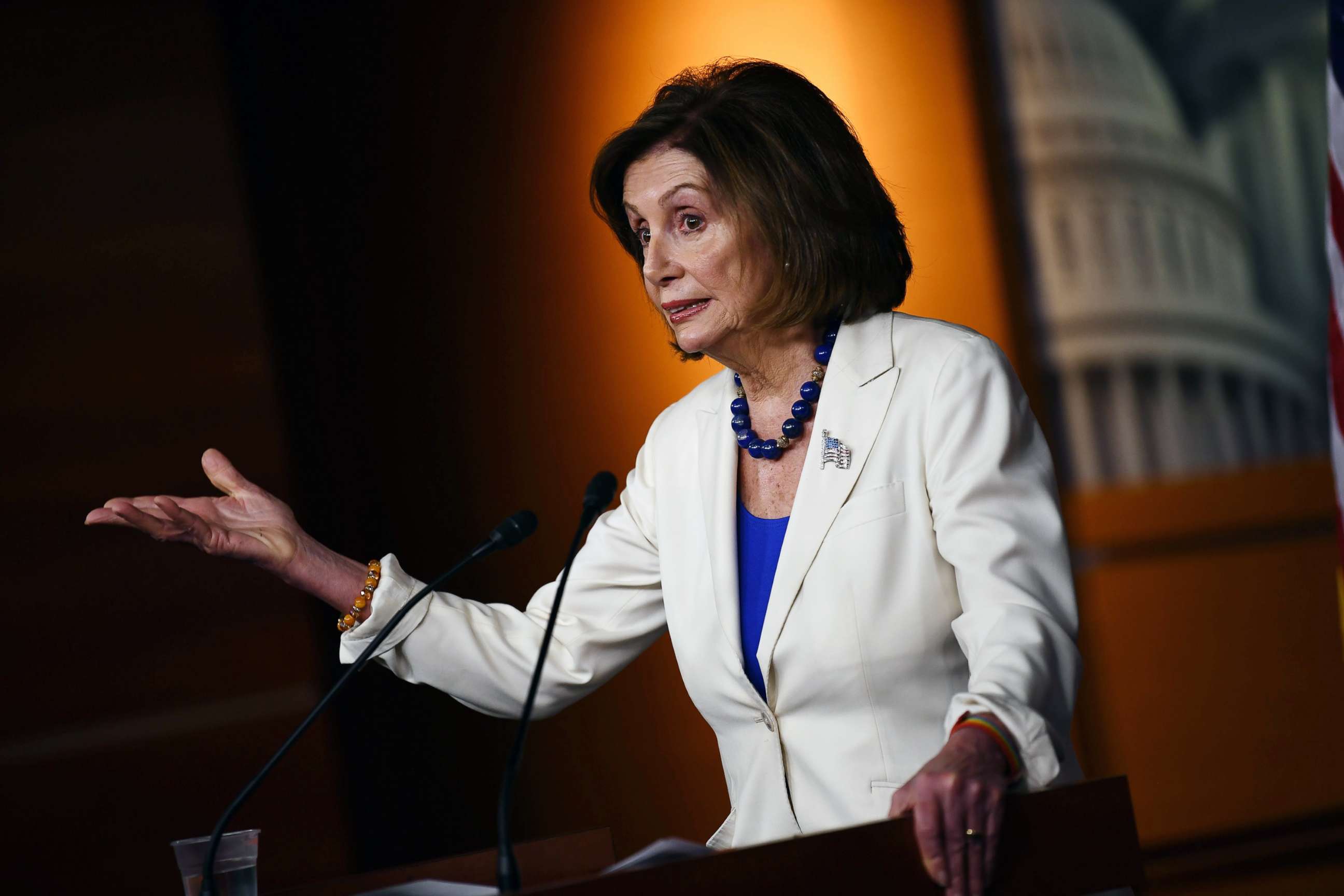 PHOTO: House Speaker Nancy Pelosi holds her weekly news conference on Nov. 21, 2019 on Capitol Hill in Washington, D.C.