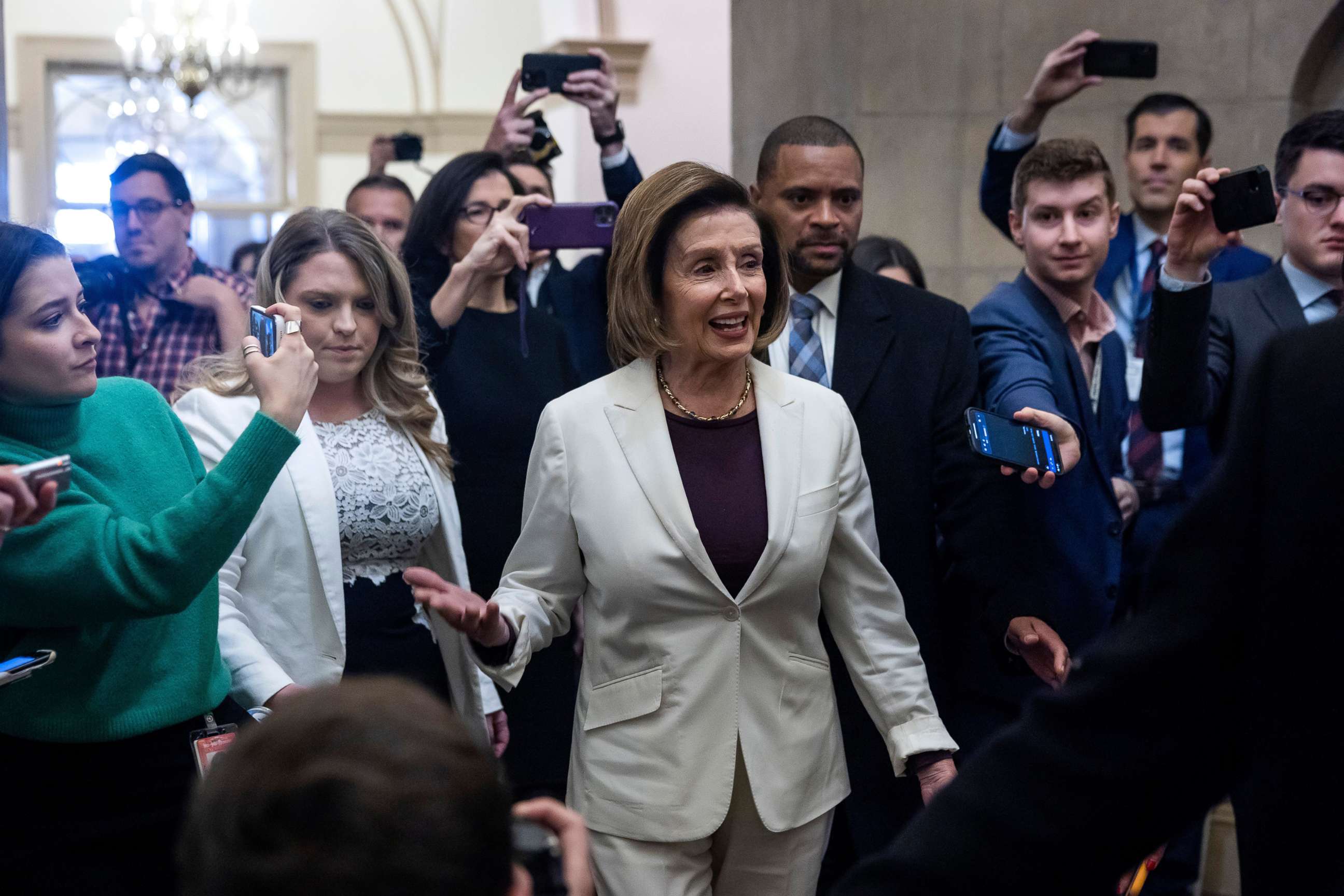 PHOTO: Speaker of the House Nancy Pelosi arrives to the Capitol in Washington, D.C, Nov. 17, 2022.