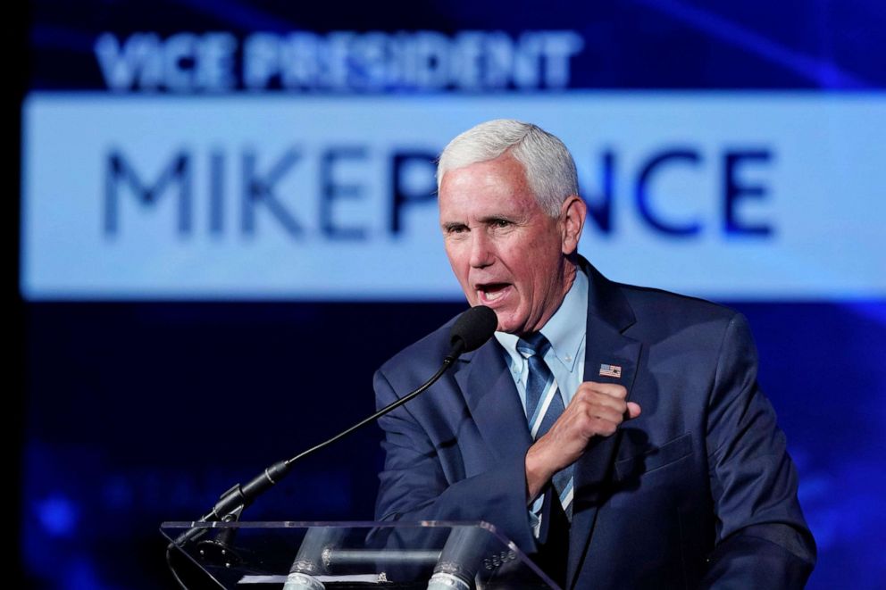 PHOTO: Former Vice President Mike Pence speaks at the Young America's Foundation's National Conservative Student Conference, July 26, 2022, in Washington, D.C.