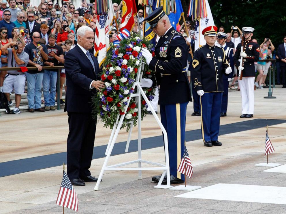 VP Mike Pence honors fallen service members at Arlington cemetery
