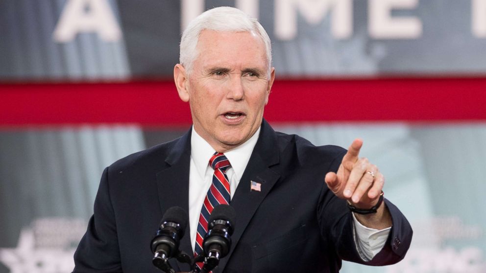 PHOTO: Vice President Mike Pence at the Conservative Political Action Conference (CPAC) sponsored by the American Conservative Union held at the Gaylord National Resort & Convention Center in National Harbor, Md.