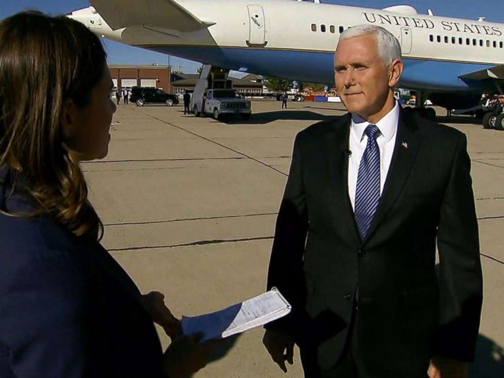 PHOTO: ABC News Tara Palmeri meets with Vice President Mike Pence in New Mexico, October 26, 2018