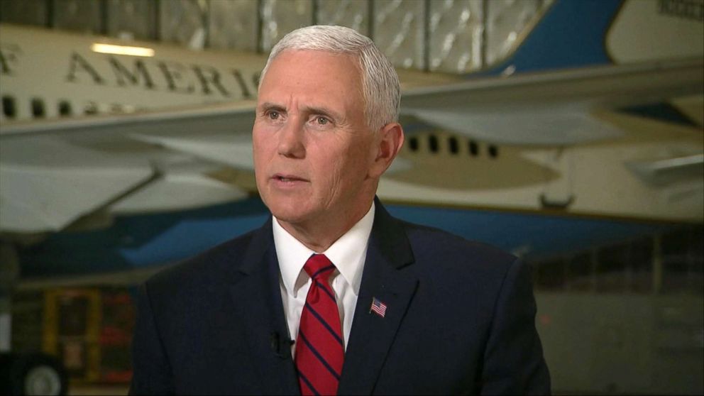 PHOTO: Pence told ABC News' Johnathan Karl in an interview Thursday morning that seeing the three men just released by North Korea "was really one of the greatest joys of my life."