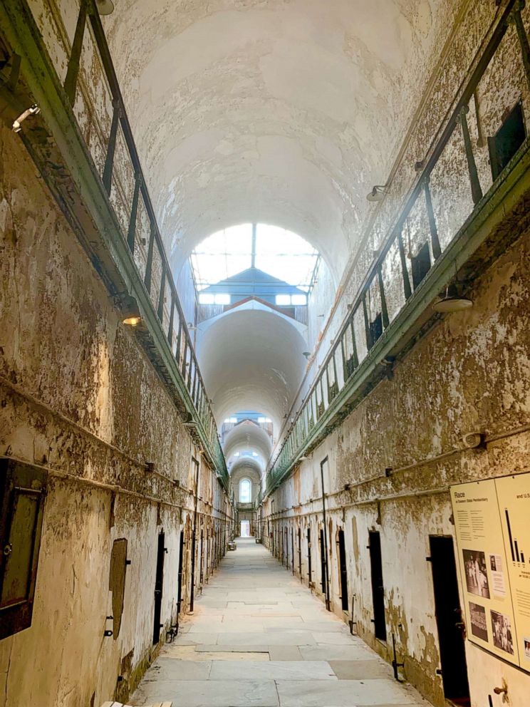 PHOTO: A cellblock at the Eastern State Penitentiary Historic site in Philadelphia, PA.