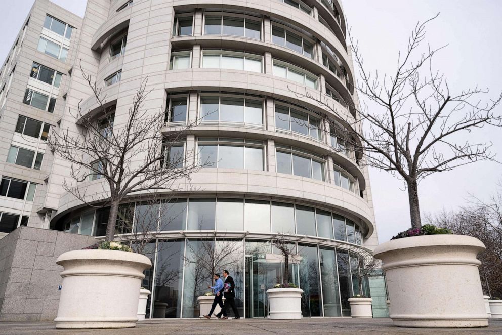 PHOTO: An office building housing the Penn Biden Center, a think tank affiliated with the University of Pennsylvania, is seen in Washington, D.C., Jan. 10, 2023.