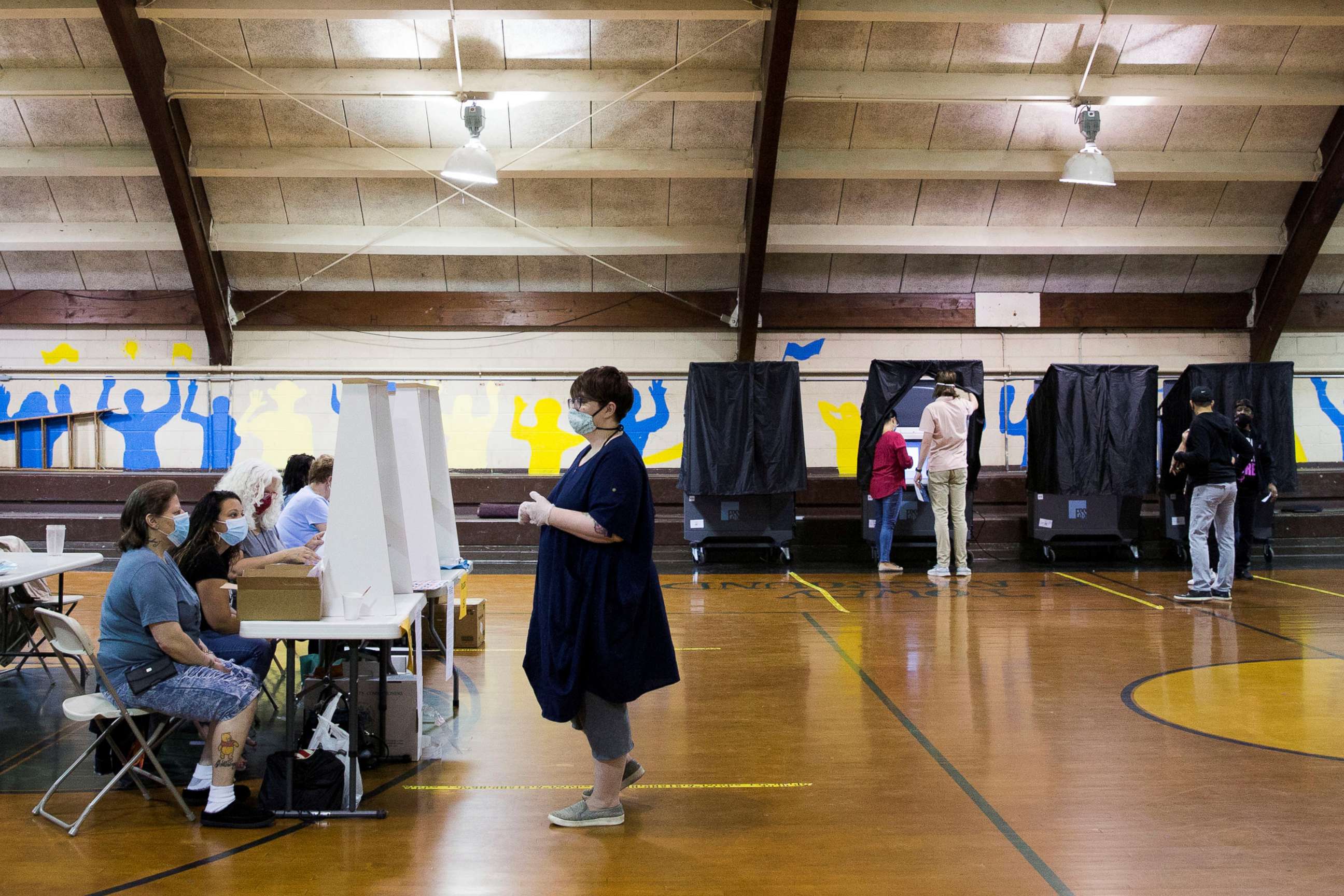PHOTO: In this June 2, 2020, file photo, voters prepare to cast their ballot in the Democratic primary in Philadelphia.
