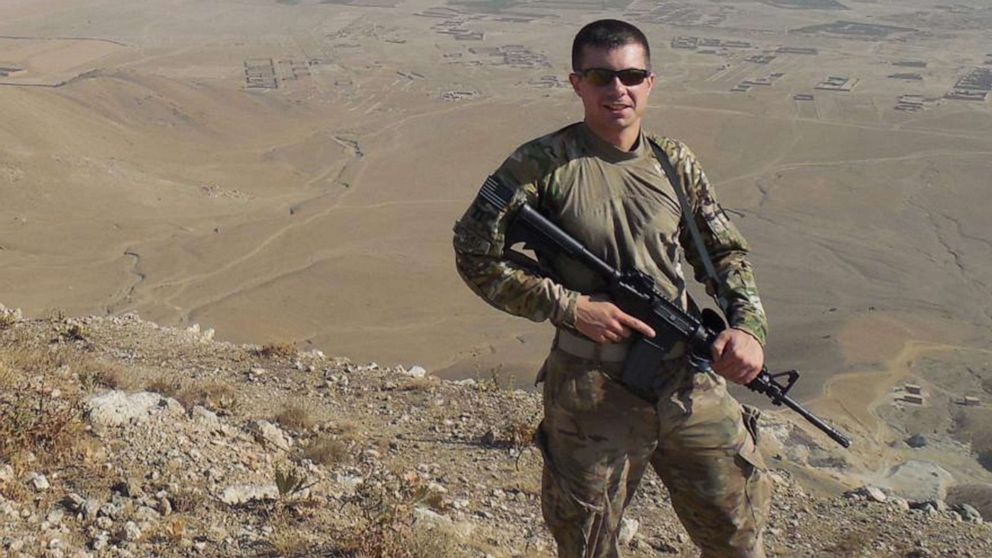 PHOTO: Pete Buttigieg is photographed during his service as a Navy intelligence officer in Afghanistan in 2014.