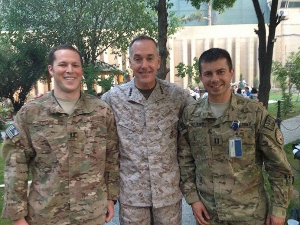 PHOTO: Pete Buttigieg is photographed with Marine Corps General and now Chairman of the Joint Chiefs of Staff, Joseph F. Dunford, Jr.