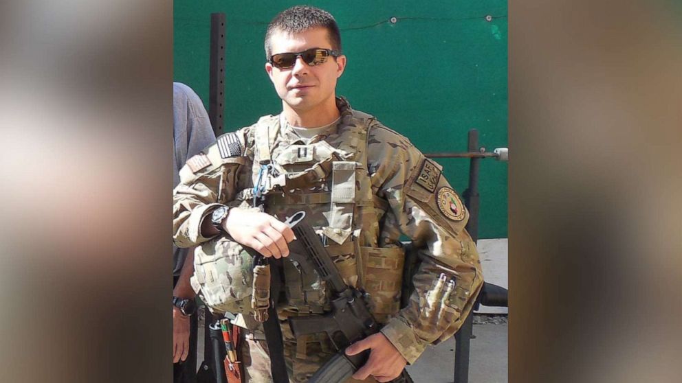 PHOTO: Pete Buttigieg is photographed during his service as a Navy intelligence officer in Afghanistan in 2014.