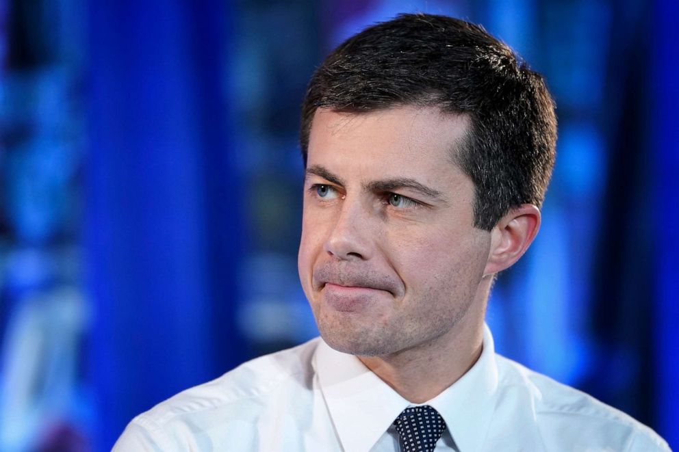 PHOTO: Democratic presidential candidate South Bend, Indiana Mayor Pete Buttigieg answers questions at the U.S. Conference of Mayors Iowa Starting Line forum, Dec. 6, 2019, in Waterloo, Iowa.