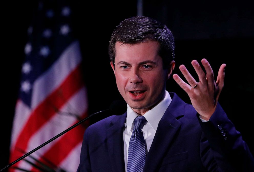 PHOTO: Mayorï¿½Pete Buttigieg speaks at the Democratic presidential candidates NALEO Candidate Forum on June 21, 2019 in Miami.