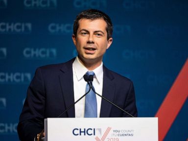 PHOTO: Mayor Pete Buttigieg speaking at the Congressional Hispanic Caucus Institute Presidential Campaign Forum, Sept. 10, 2019.