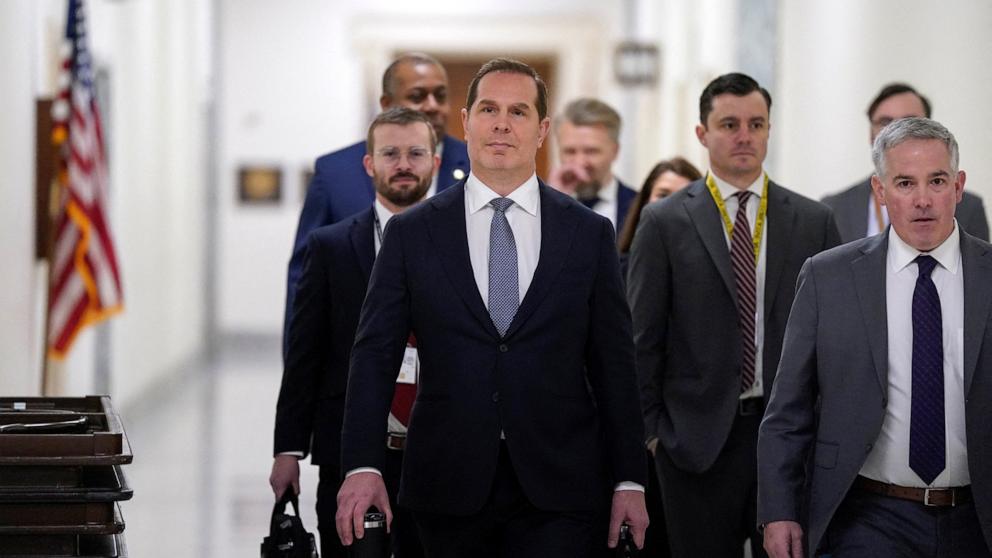 PHOTO: Peter Marocco, deputy administrator-designate at the U.S. Agency for International Development (USAID), arrives to meet with members of Congress to discuss foreign assistance, on Capitol Hill in Washington, D.C., March 5, 2025.
