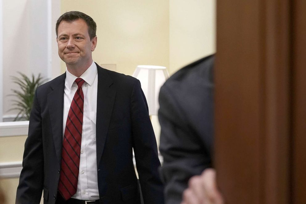 PHOTO: FBI Agent Peter Strzok arrives at a closed door interview before the House Judiciary Committee, June 27, 2018, on Capitol Hill in Washington, DC.