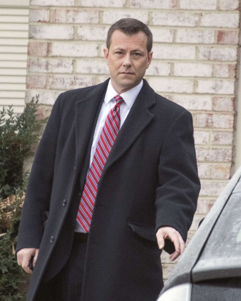 PHOTO: FBI Agent Peter Strzok walks outside his home in Fairfax, Va., Jan. 3, 2018.