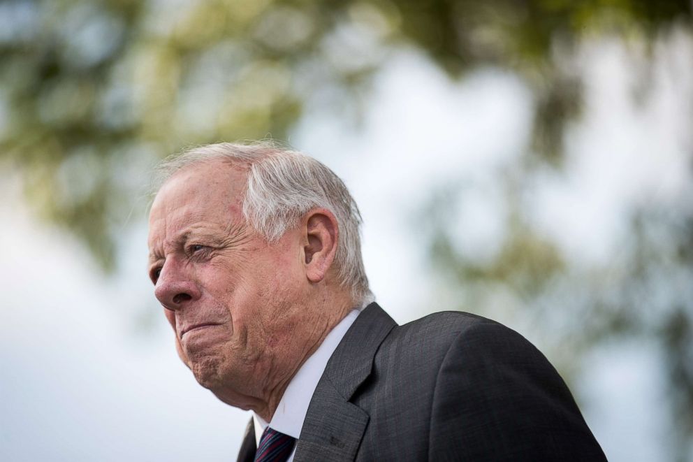 PHOTO: Democratic candidate for U.S. Senate and former governor of Tennessee Phil Bredesen attends a groundbreaking event for a new Tyson Foods chicken processing plant, May 30, 2018, in Humboldt, Tennessee.