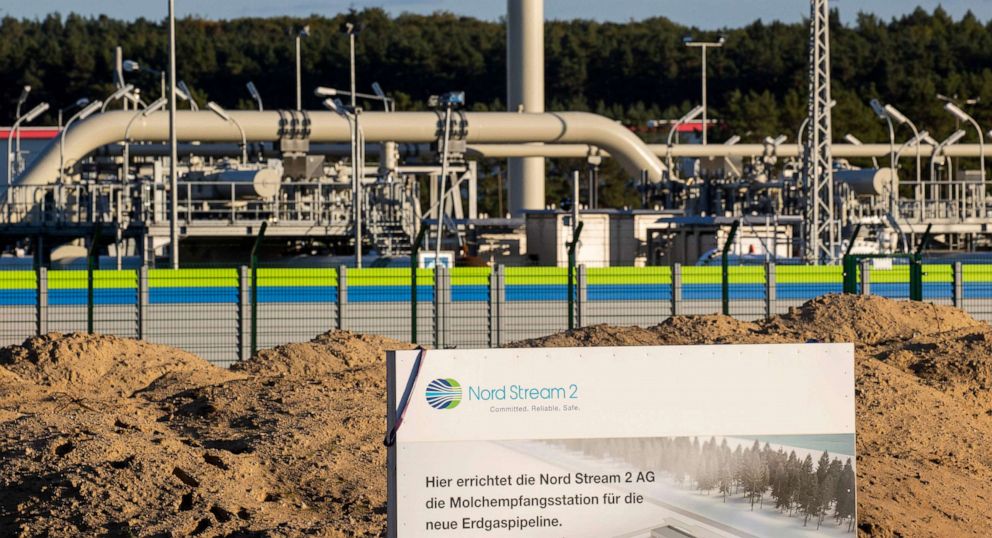 PHOTO: The Nord Stream 2 gas line landfall facility in Lubmin, north eastern Germany, Sept. 7, 2020.