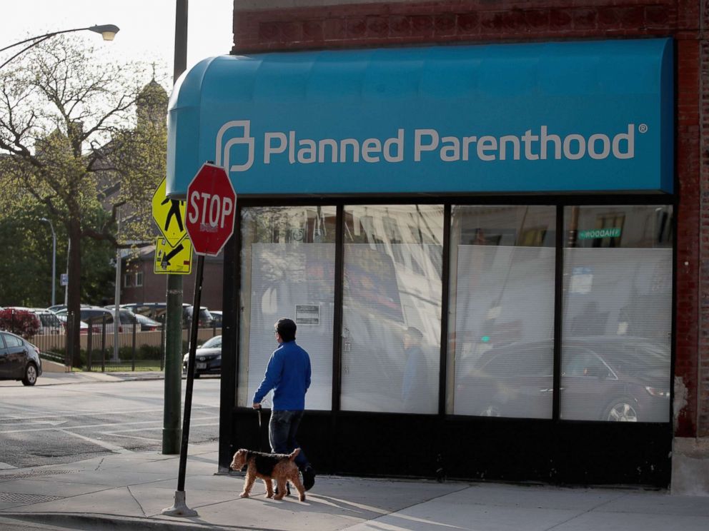 PHOTO: A sign hangs over the front of a Planned Parenthood clinic on May 18, 2018 in Chicago.