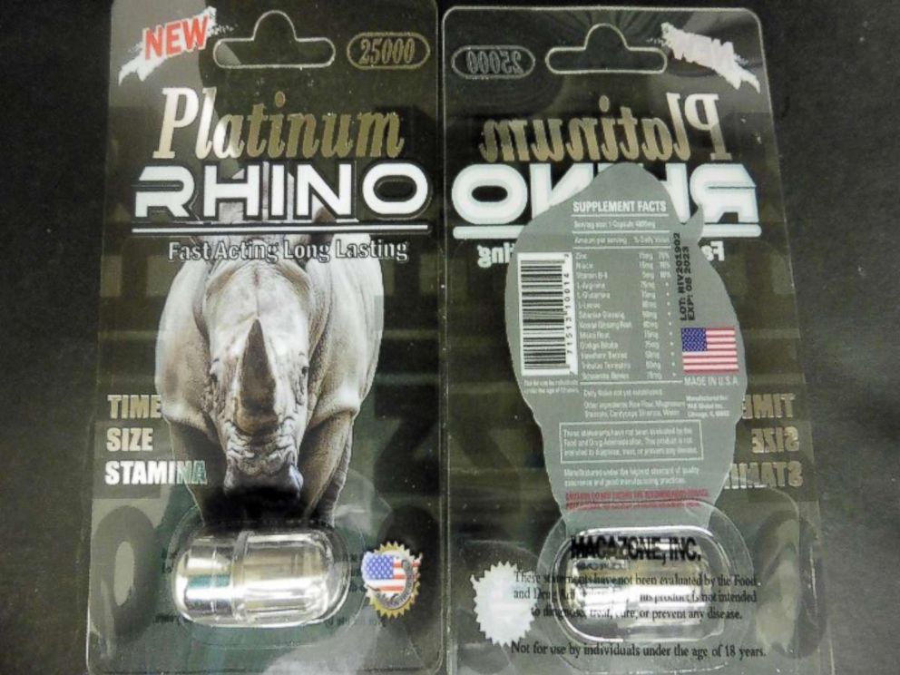 PHOTO: The FDA has warned consumers to avoid male enhancement products labeled with variations of the word rhino, such as "Platinum Rhino 25000" and "Krazzy Rhino 25000."