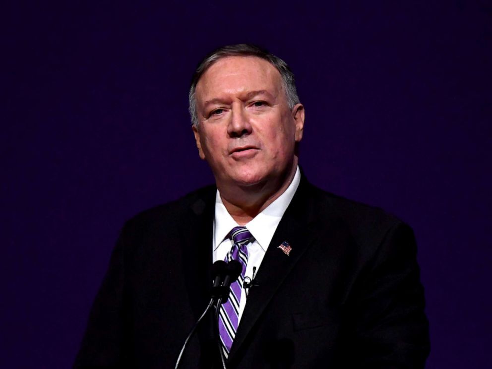 PHOTO: United States Secretary of State Michael Pompeo delivers the years first Alfred M Landon Lecture at Kansas State University, Manhattan, Kansas, September 6, 2019.