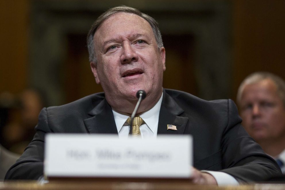 PHOTO: Secretary of State Mike Pompeo testifies during a Senate Appropriations Subcommittee, June 27, 2018, in Washington.