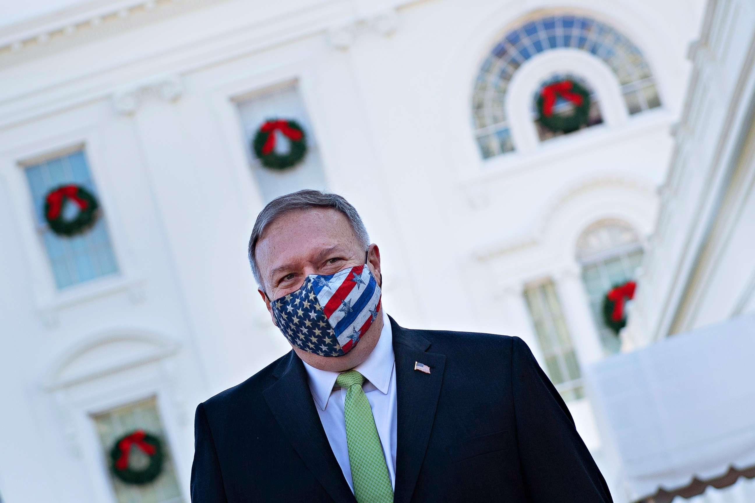 PHOTO: Secretary of State Mike Pompeo leaves the White House on Dec. 11, 2020, in Washington.