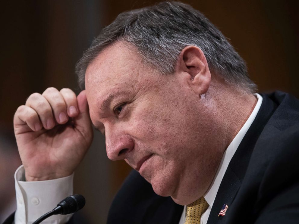 PHOTO: Secretary of State Mike Pompeo before the Senate Foreign Relations Committee just after President Donald Trump canceled the June 12 summit with North Korea's Kim Jong Un, May 24, 2018.