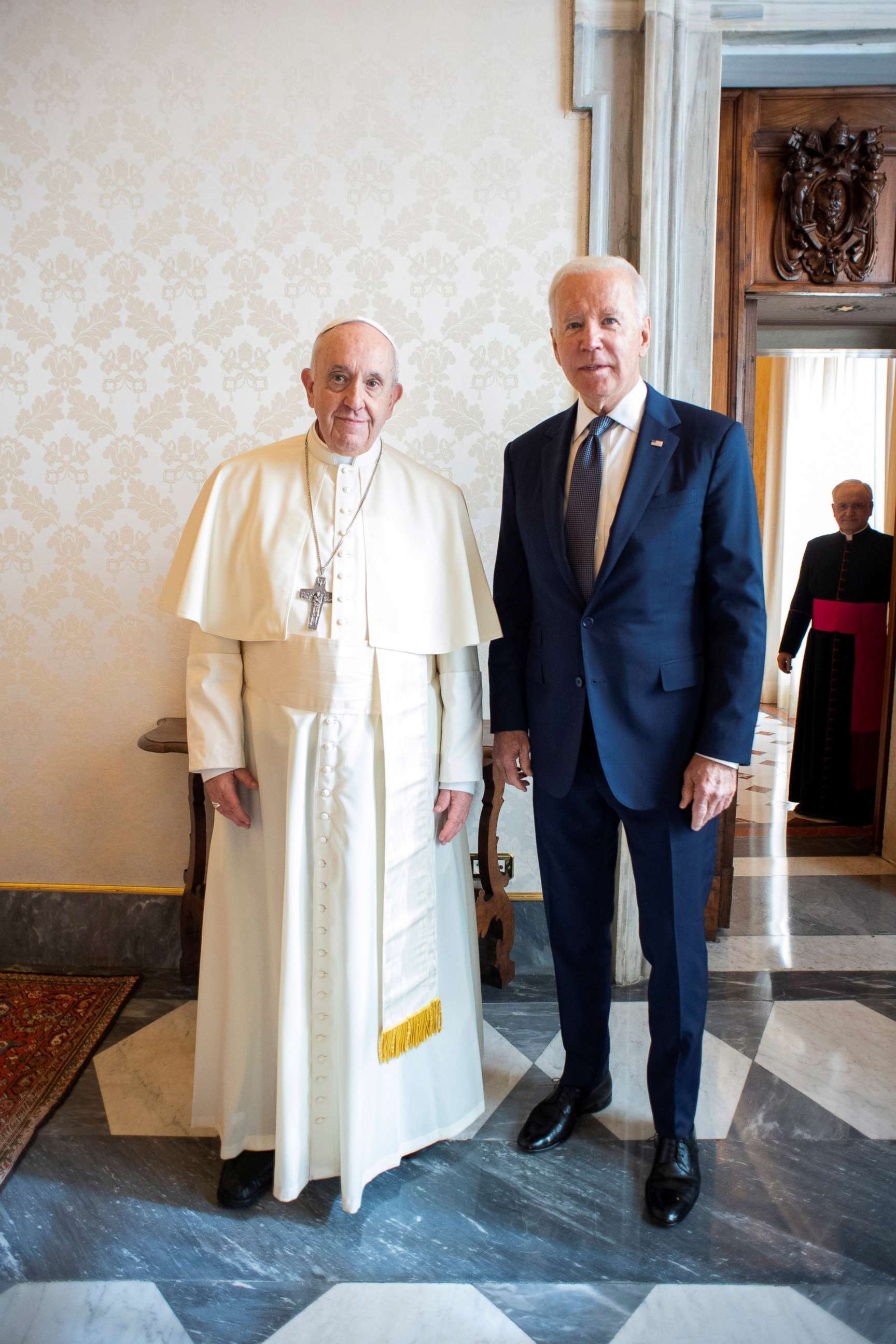 PHOTO: Pope Francis meets U.S. President Joe Biden at the Vatican, Oct. 29, 2021.