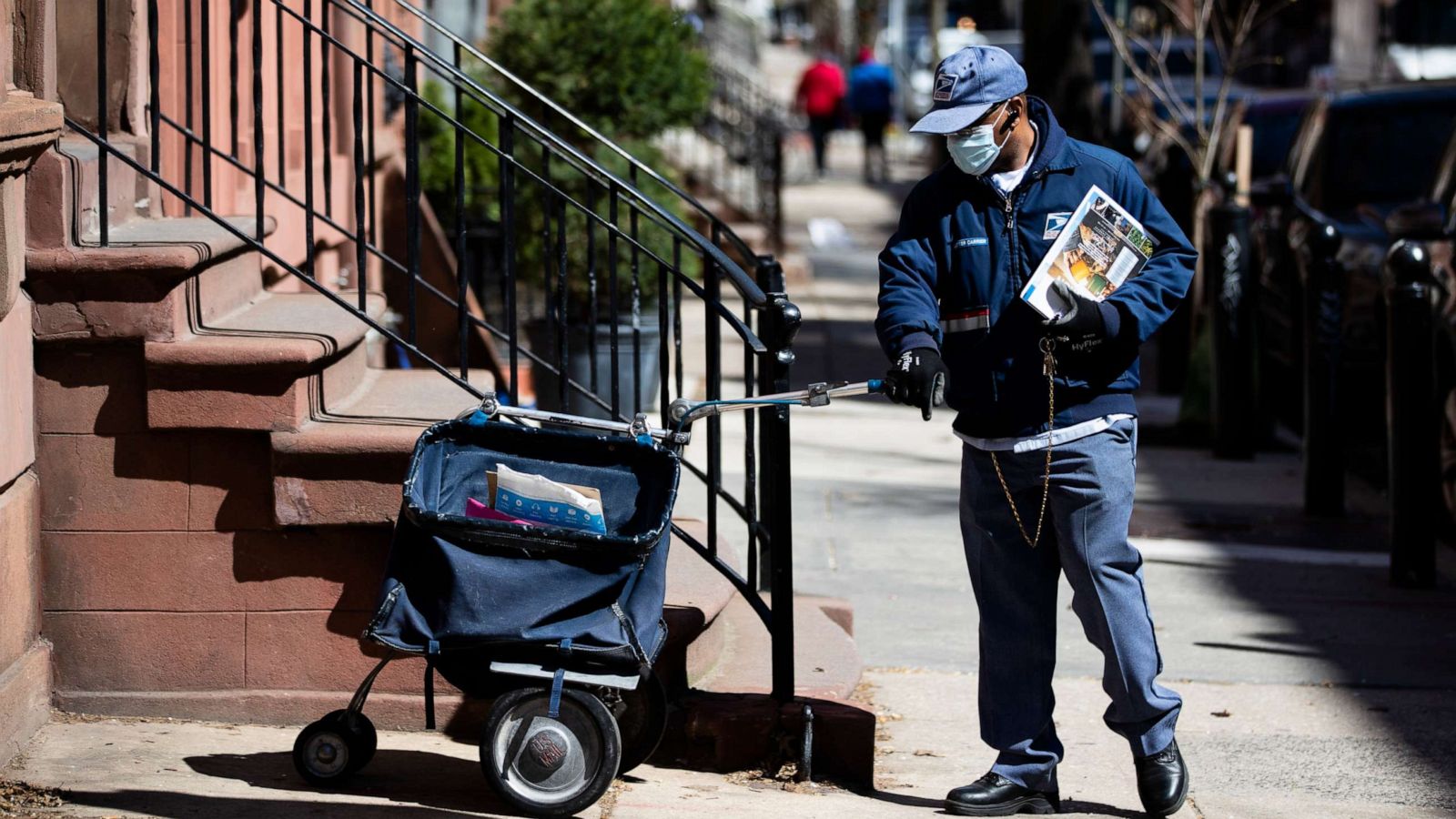 USPS Mailman with Mask and Gloves during the COVID-19 Coronavirus